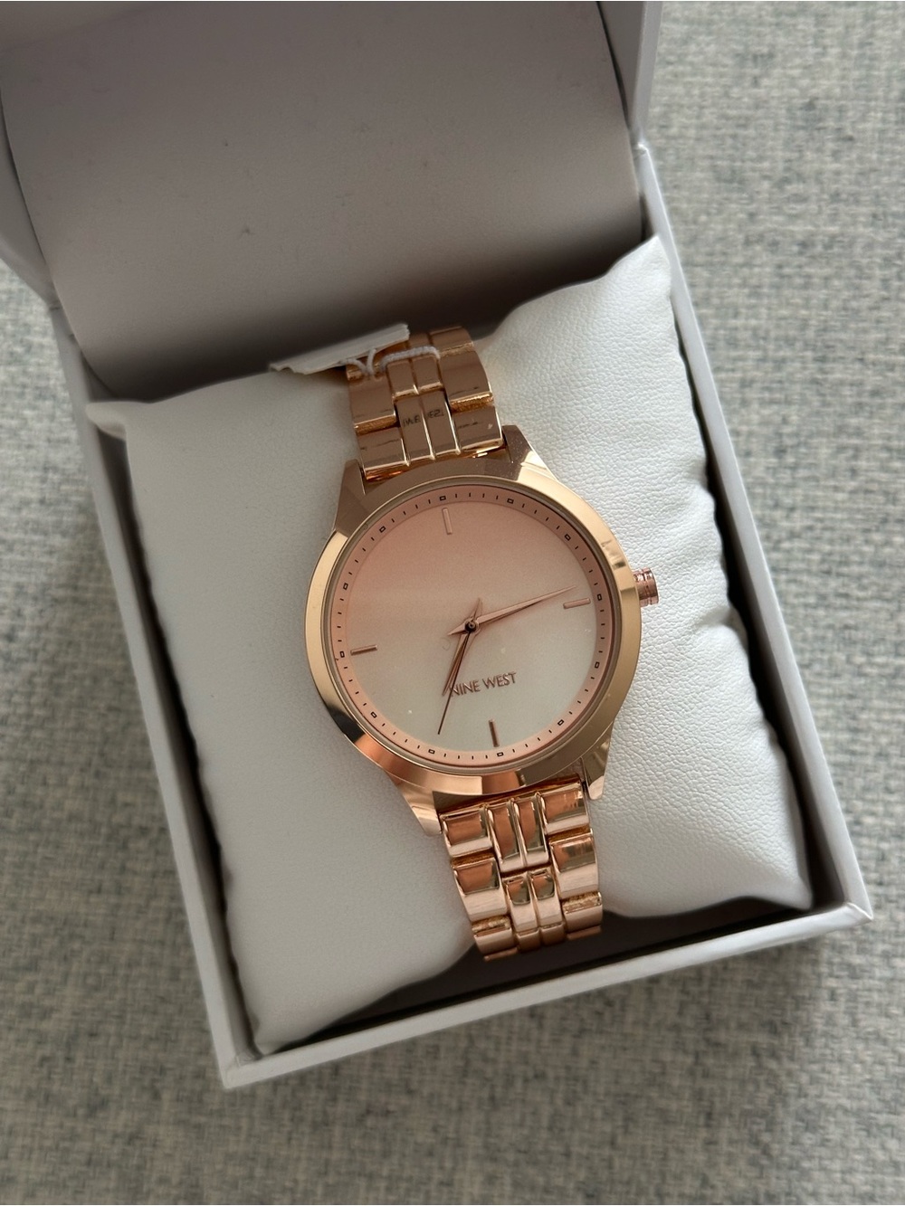 Nine West Rose Gold Tone Women's Link Bracelet Watch